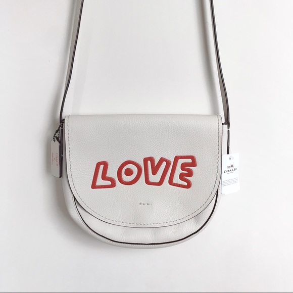 Coach X Keith Haring Love Leather Shoulder Bag - Picture 2 of 5